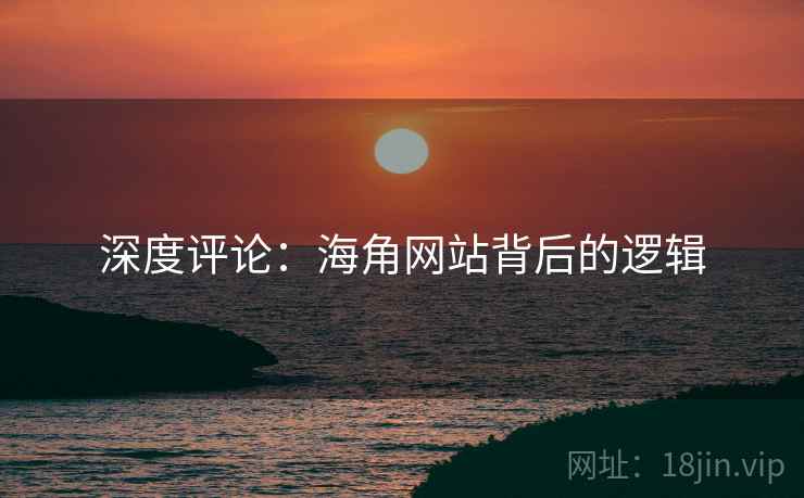 深度评论：海角网站背后的逻辑