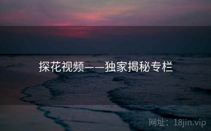 探花视频——独家揭秘专栏